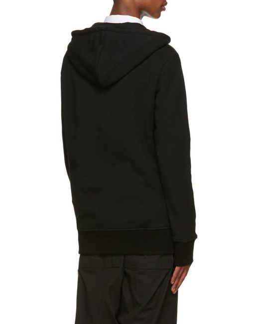 McQueen Black Vintage Loopback Hooded Jacket for men