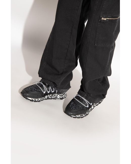 Balmain Racer-Micro Perles And Cuir Embossed Croco in Black | Lyst