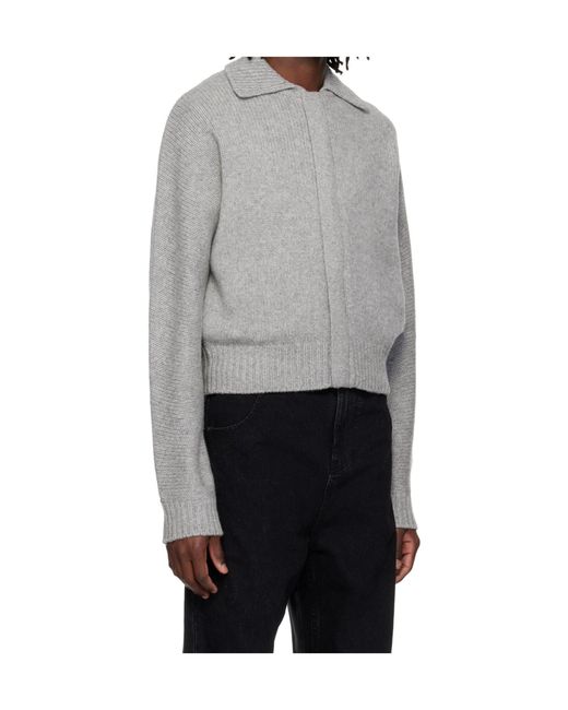 Entire studios Gray Marla Ribbed Bomber Jacket for men