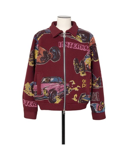 Sacai Zippered Knitted Cardigan for men