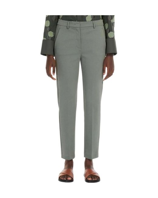 Max Mara Gray Straight Casual Pants