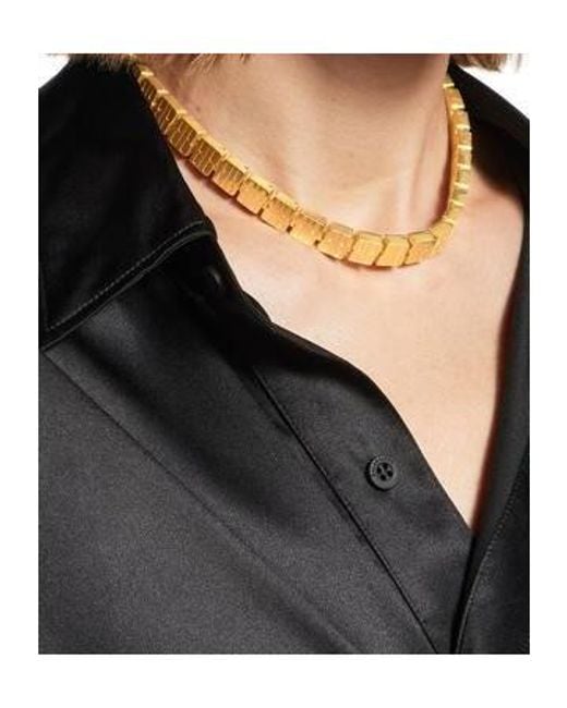 Balenciaga Metallic Nano Mini Link Choker