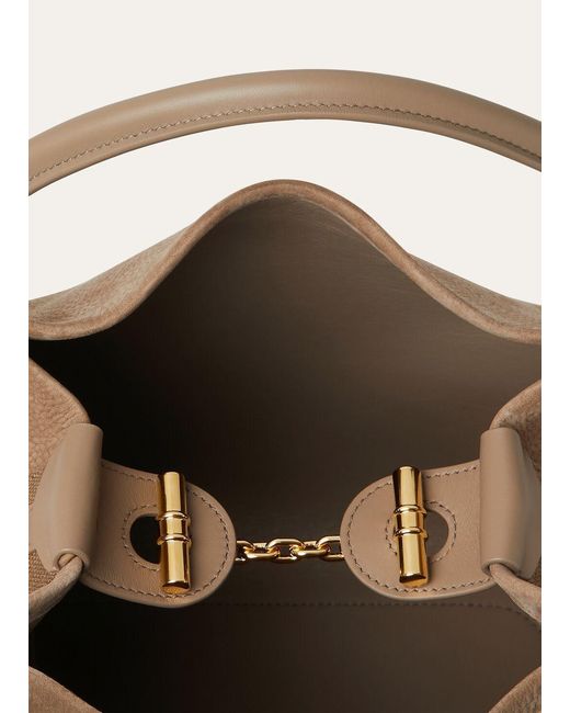 Loro Piana Brown Bale Large Shoulder Bag