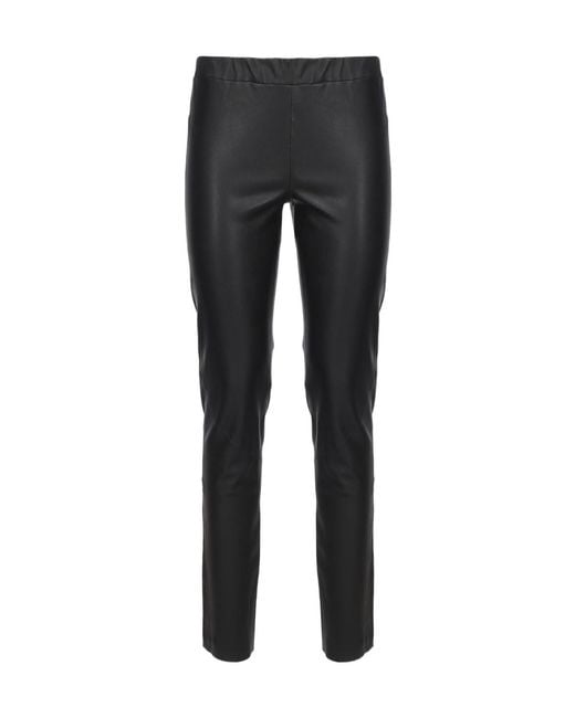 Arma Black Leather Skinny Trousers