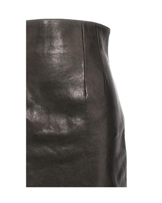 Khaite Black Loxley High-Waisted Skirt