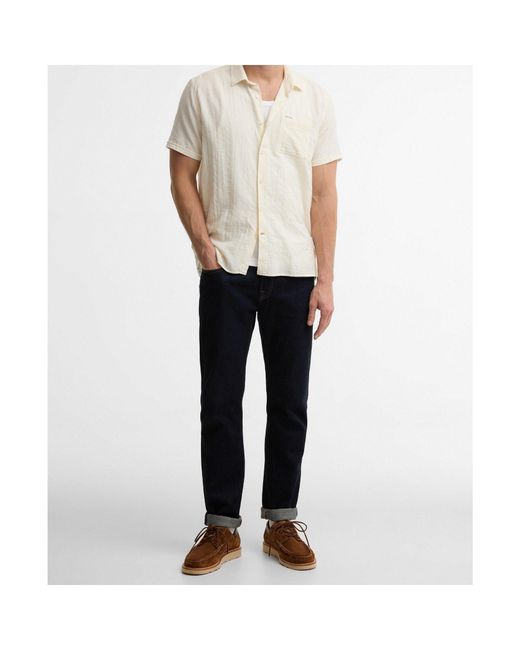 Barbour White Short-Sleeved Button-Up Shirt for men