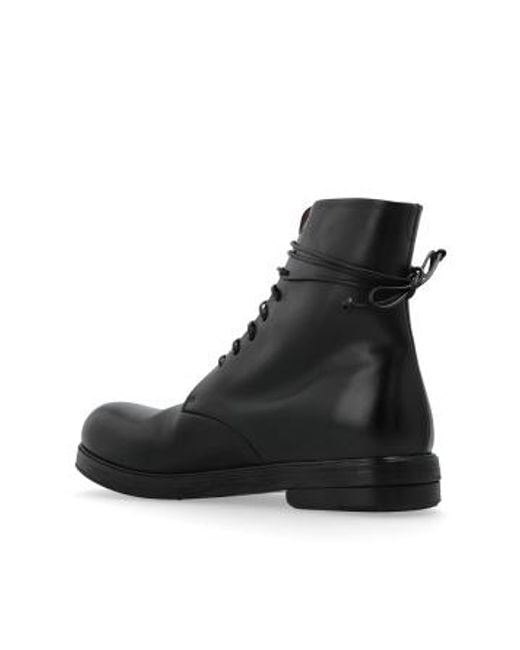 Marsèll Black Marsll Zucca Zeppa Combat Boots for men