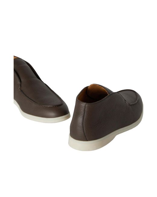 Loro Piana Brown Open Walk Ankle Boots for men