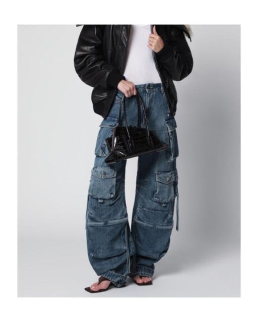 The Attico Blue The Multi-Pocket Cargo Jeans