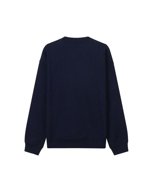 Versace Blue Logo-Print Crew Neck Jumper for men