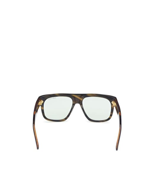 Tom Ford White Eyewear Pilot Frame Sunglasses for men