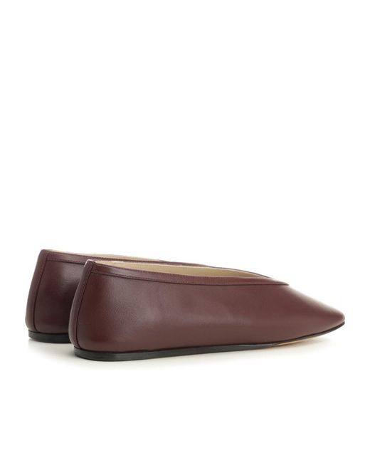 Le Monde Beryl Brown Luna Leather Slippers
