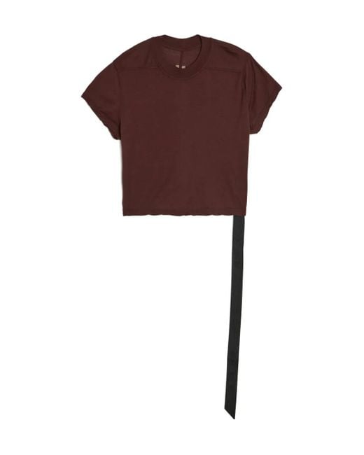 Rick Owens Purple Cropped Small Level T-Shirt