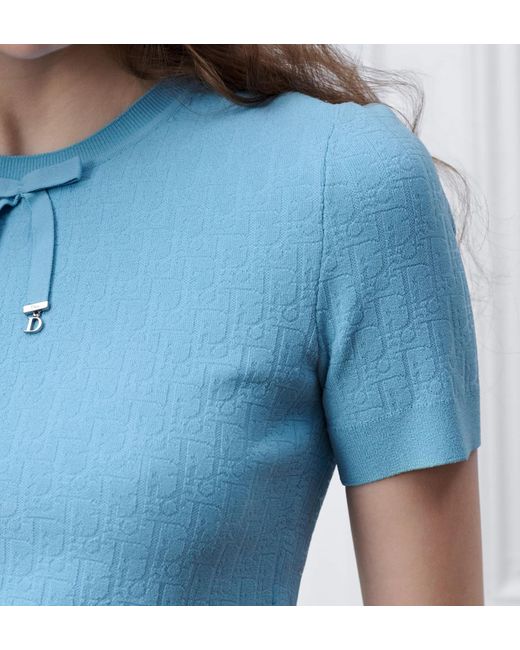 Dior Blue Short-Sleeved Sweater