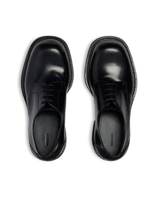 Balenciaga Black Venom Derby Lace-Up Shoes for men