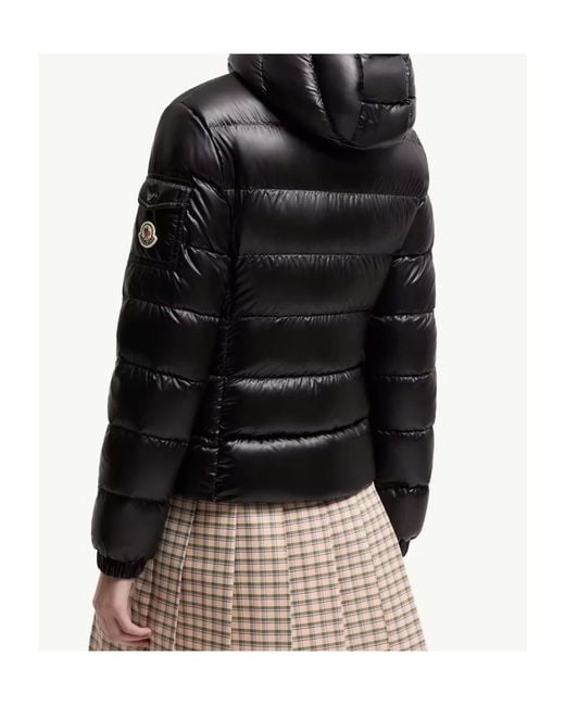 Moncler Black Glesse Zip-Up Short Padded Jacket