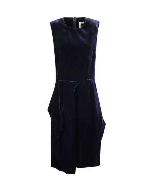 Comme des Garçons Blue Comme Des Garçons Velvet Sleeveless Jumpsuit