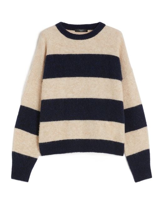 Weekend by Maxmara Blue Alpaca And Wool Jumper
