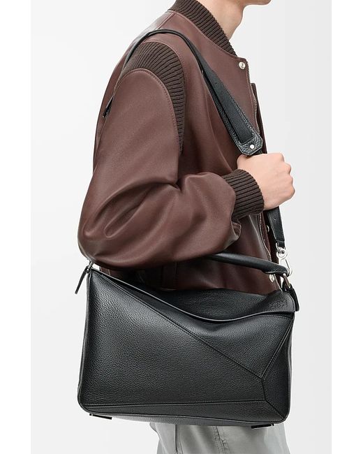 Loewe Black Large Puzzle Bag for men