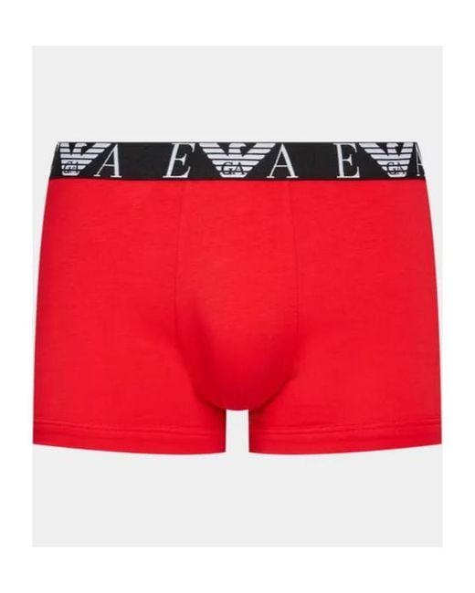 Emporio Armani White Logo-Print Boxers Set for men
