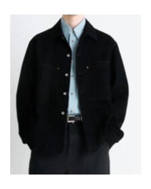 Lemaire Black Workwear Overshirt for men