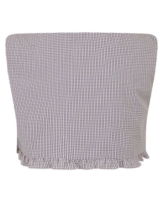 Miu Miu Gray Check Top Crop