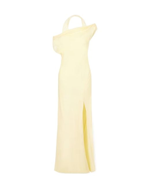 Sir Metallic Strope Silk-Chiffon Gown