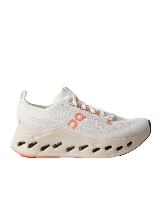 On Shoes Natural Rubber-Trimmed Mesh Sneakers
