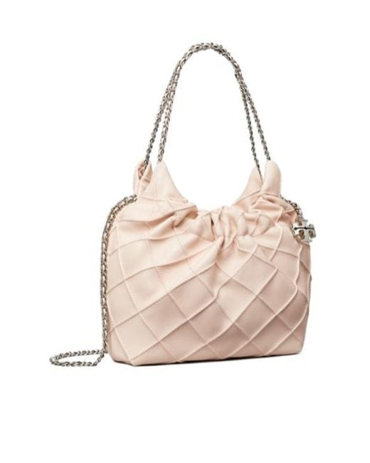 Tory Burch Pink Mini Fleming Tote Bag