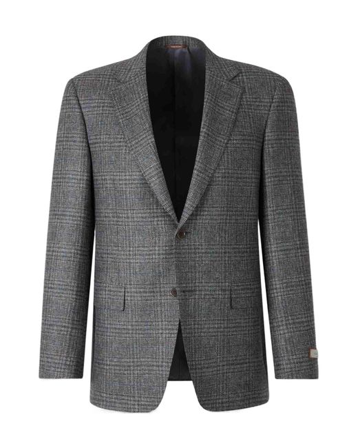Canali Black Classic Fit Wool Blazer for men