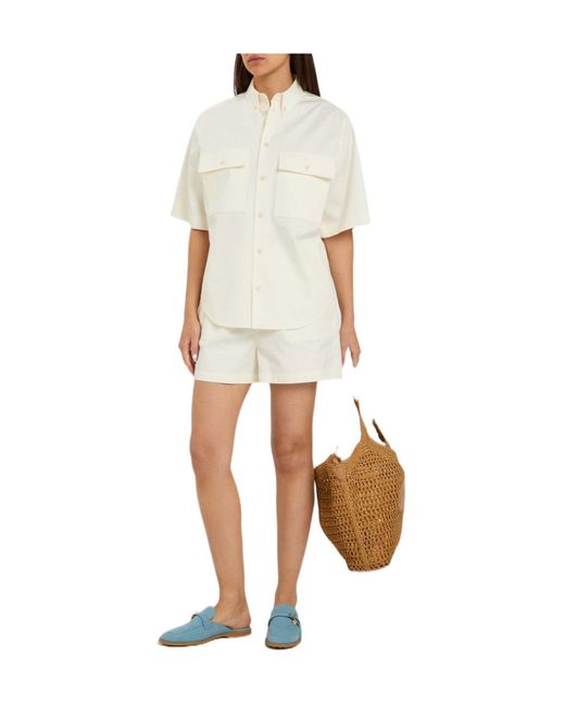 Tod's White Short-Sleeved Button-Down Shirt