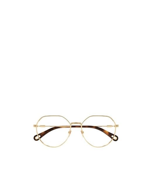 Chloé Metallic Chloé Eyewear Geometric-Frame Glasses