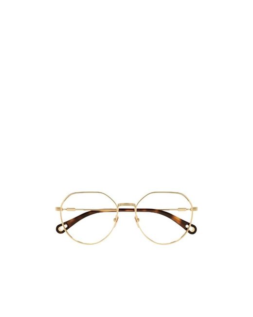 Chloé Metallic Chloé Eyewear Geometric-Frame Glasses