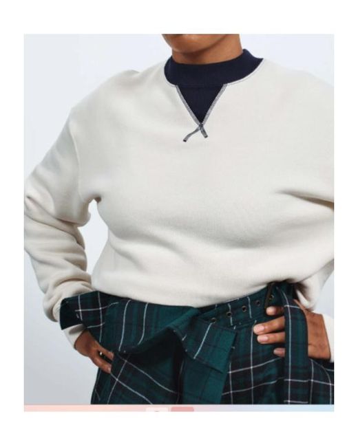 J.W. Anderson White Contrast Crew Neck Knitwear