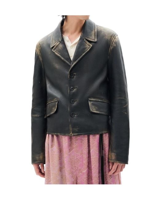 Ann Demeulemeester Black Malik Fitted Boxy Blouson for men