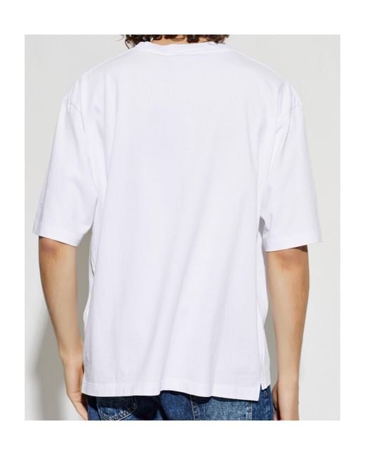 DSquared² White Graphic Printed Crewneck T-Shirt for men