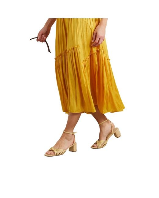 Loeffler Randall Metallic Solid Color Knotted Raffia Sandals
