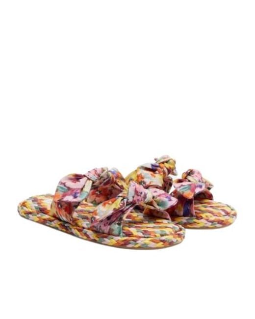 Zimmermann Pink Carousel Printed Espadrille Slides