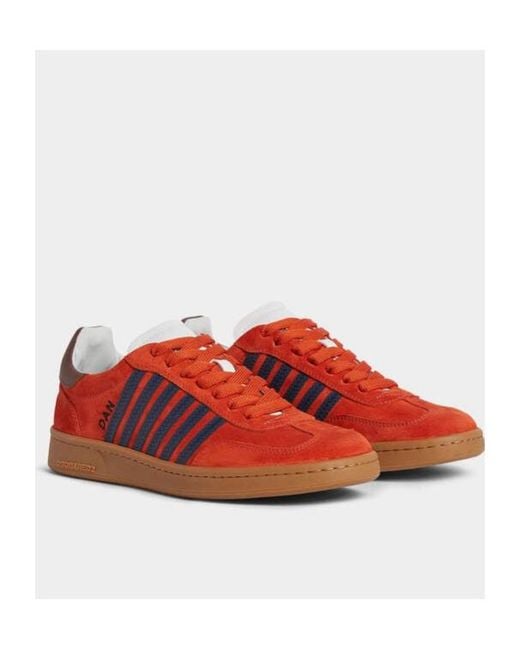 DSquared² Red Boxer Low-Top Sneakers for men