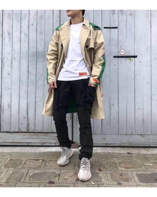 Heron Preston Blue Color Matching Classic Windbreaker for men