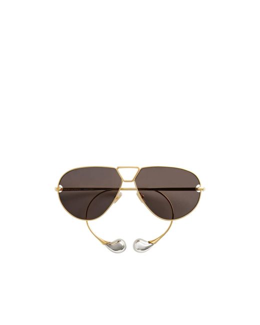 Bottega Veneta Multicolor Drop Aviator Sunglasses