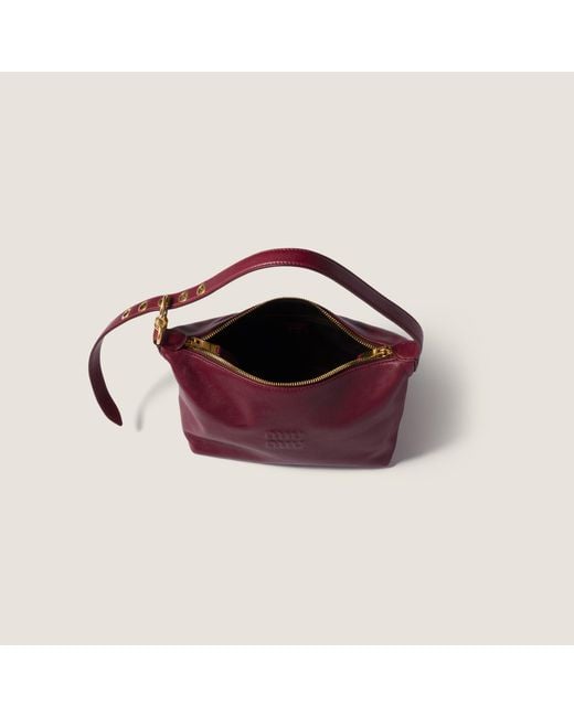 Miu Miu Purple Spirit Nappa Leather Bag