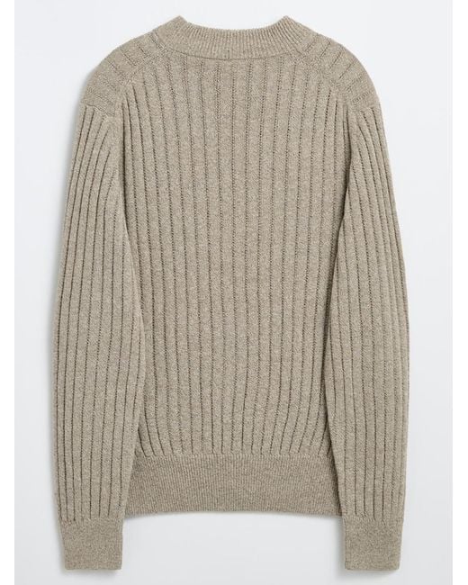 sunflower Gray Crew Neck Sweater for men