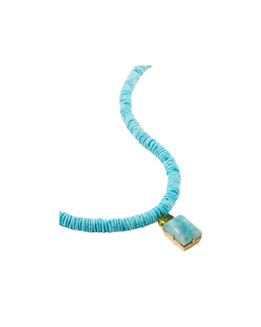 Jennifer Behr Blue Tone Crystal And Stones Necklace