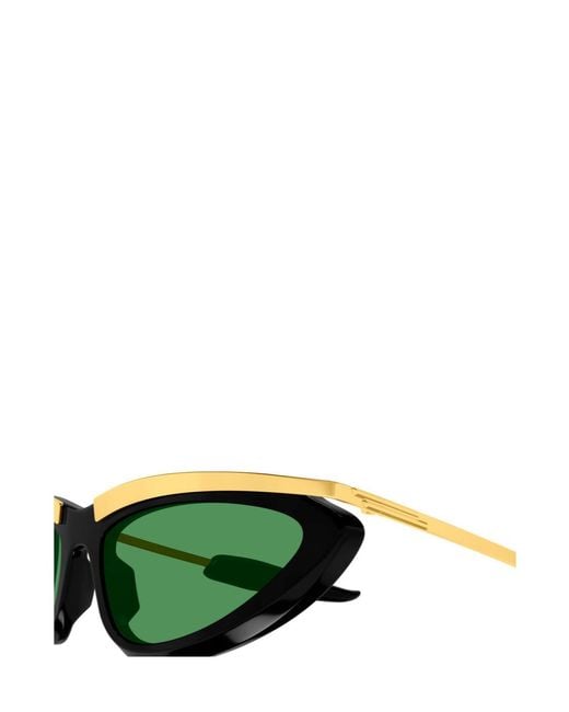 Bottega Veneta Green Metal Sunglasses