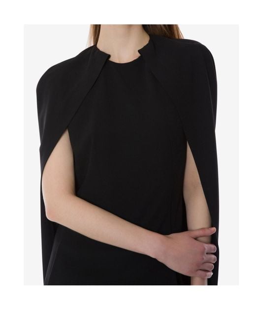 Alberta Ferretti Black Flowing Silhouette Dress With Delicate Draping
