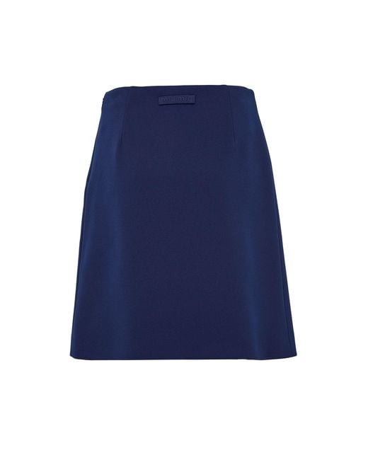 Miu Miu Blue Midi Jersey Skirt