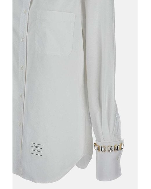 Thom Browne White Embellished Shirt