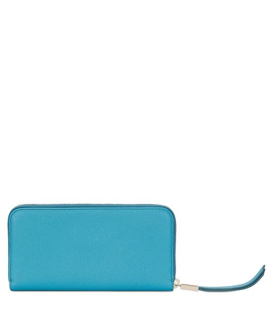 Tod's Blue Logo Buckle Wallet