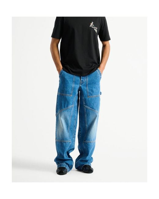 Balmain Blue Denim Carpenter Jeans for men